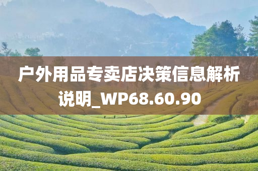 户外用品专卖店决策信息解析说明_WP68.60.90