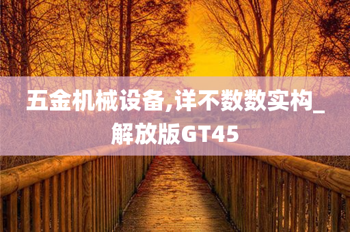 五金机械设备,详不数数实构_解放版GT45