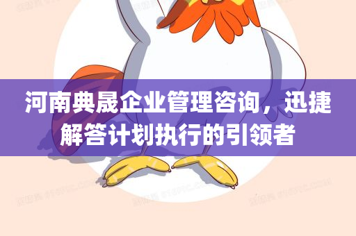 河南典晟企业管理咨询，迅捷解答计划执行的引领者