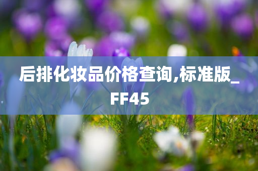 后排化妆品价格查询,标准版_FF45