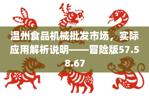 温州食品机械批发市场，实际应用解析说明——冒险版57.58.67