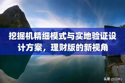 挖掘机精细模式与实地验证设计方案，理财版的新视角