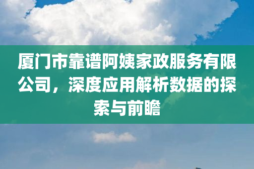 厦门市靠谱阿姨家政服务有限公司，深度应用解析数据的探索与前瞻