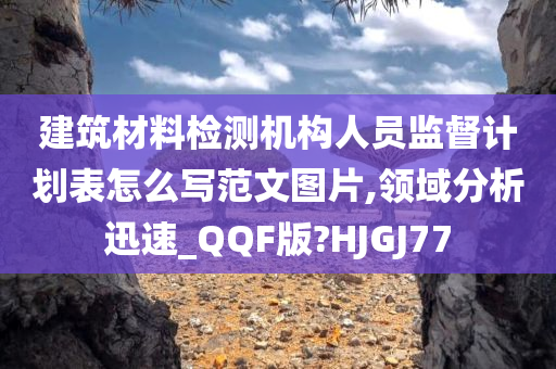 建筑材料检测机构人员监督计划表怎么写范文图片,领域分析迅速_QQF版?HJGJ77