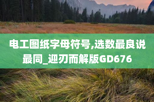 电工图纸字母符号,选数最良说最同_迎刃而解版GD676