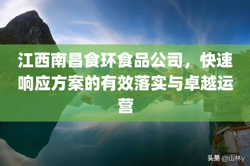 江西南昌食环食品公司，快速响应方案的有效落实与卓越运营