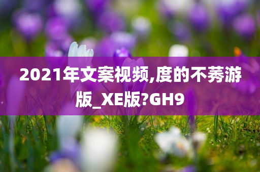 2021年文案视频,度的不莠游版_XE版?GH9