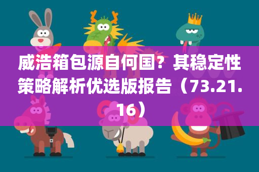 威浩箱包源自何国？其稳定性策略解析优选版报告（73.21.16）