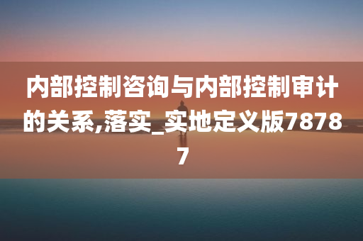 内部控制咨询与内部控制审计的关系,落实_实地定义版78787