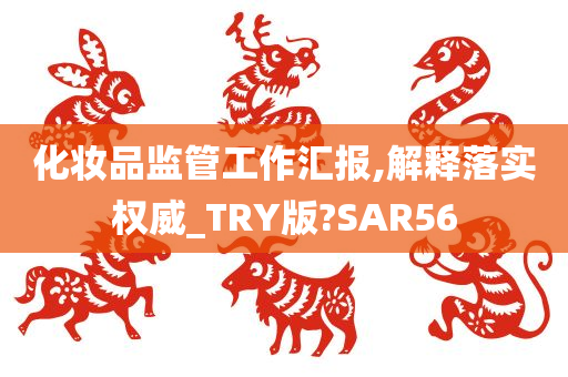 化妆品监管工作汇报,解释落实权威_TRY版?SAR56