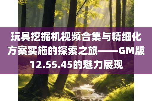 玩具挖掘机视频合集与精细化方案实施的探索之旅——GM版12.55.45的魅力展现