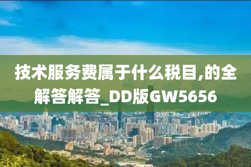 技术服务费属于什么税目,的全解答解答_DD版GW5656