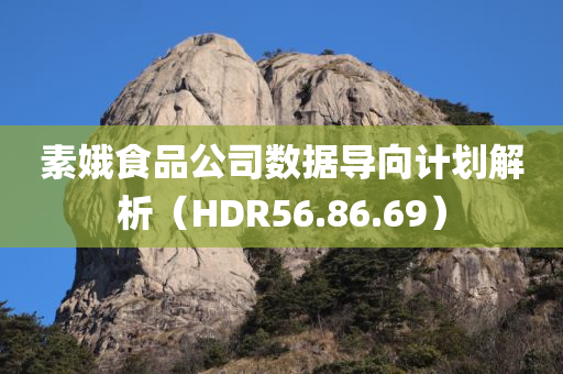 素娥食品公司数据导向计划解析（HDR56.86.69）