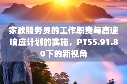 家政服务员的工作职责与高速响应计划的实施，PT55.91.80下的新视角