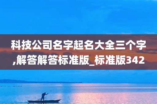 科技公司名字起名大全三个字,解答解答标准版_标准版342