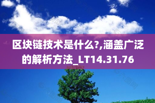 区块链技术是什么?,涵盖广泛的解析方法_LT14.31.76